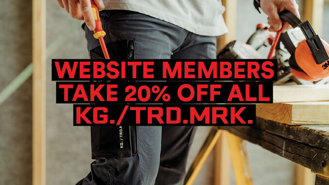 Website Members save 20% on Trademark range